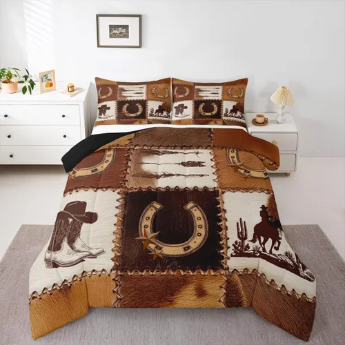 Vista 8 de Erosebridal Southwestern - Juego de edredón tamaño individual, diseño étnico étnico, geométrico, bohemio, azteca, para niños, adolescentes, adultos