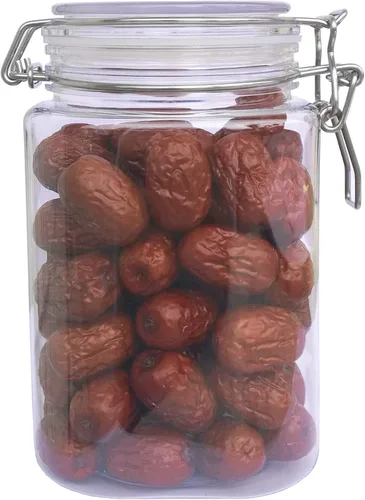 Vista 4 de FixtureDisplays® Cierre de alambre PET Jar 42.3 fl oz Spice Jar Seal Pintura Aceite Almacenamiento Tarro Contenedor Cerradura 18615-1250ML-SNL