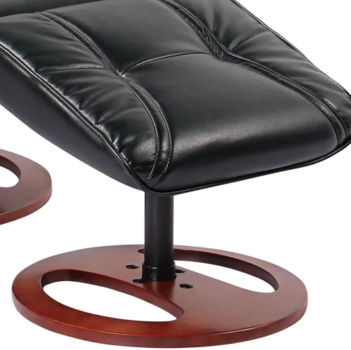 Vista 5 de BenchMaster Newport reclinable giratorio y otomano inclinado negro