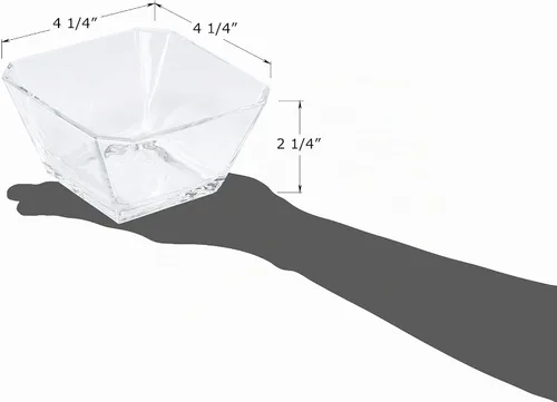 Vista 8 de Red Co. London - Juego de 6 mini cuencos de vidrio transparente cónico de 10.25 onzas para postres, aperitivos, salsas