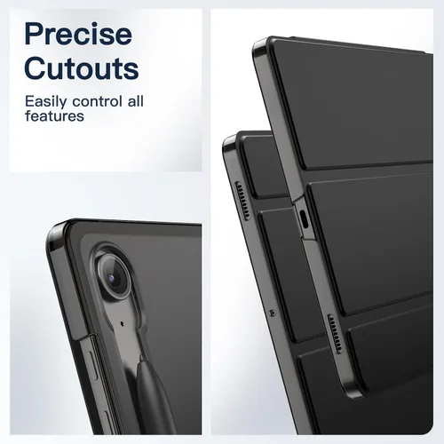 Vista 6 de JETech Funda para Samsung Galaxy Tab S10 Lite / S10 FE / S9 FE de 10.9 pulgadas, funda protectora delgada y translúcida con soporte trasero de tres