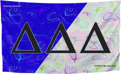 Vista 33 de Greek Club Sorority & Fraternity - Bandera de luz negra, 3 pies x 5 pies, licencia oficial, tapiz, exhibición, poliéster, pancarta de letras, CHI