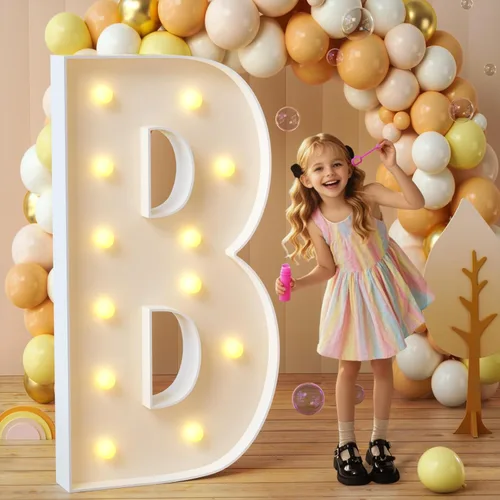 Vista 55 de imprsv Letras con luz para marquesina, letras de mosaico de 3 pies de alto con luz para decoración de baby shower, graduación, grandes