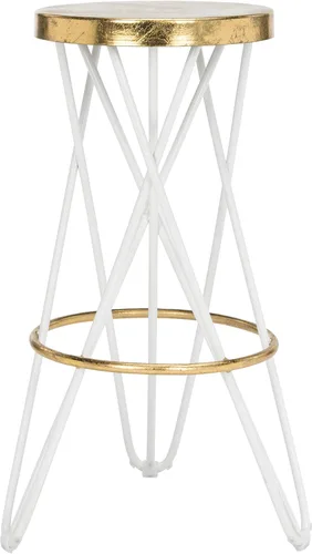 Vista 9 de Safavieh Taburete de bar Lorna, Beige/Dorado