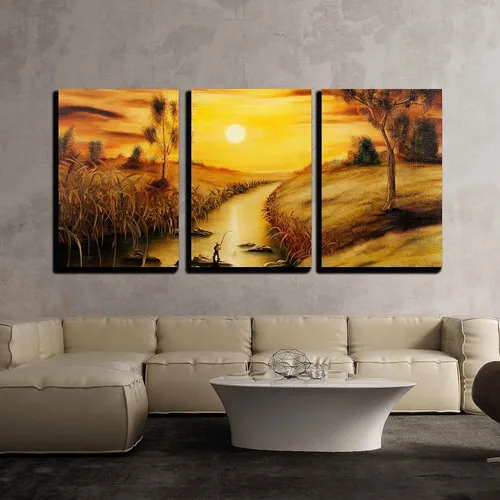 Vista 11 de wall26 - Arte de pared en lienzo de 3 piezas, delfín y león marino bajo el agua sobre fondo del océano mirándote - Arte moderno para el hogar