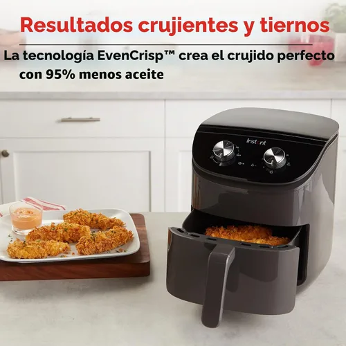Vista 4 de Instant Pot Essentials - Freidora de aire de 4 cuartos con tecnología EvenCrisp que recalienta y recalienta, ajusta fácilmente el tiempo