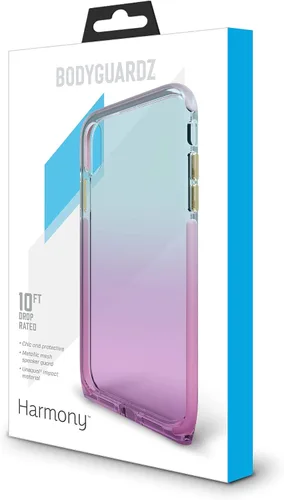 Vista 6 de BodyGuardz - Funda Harmony para Apple iPhone Xr (azul/violeta), protección contra impactos extremos y arañazos para iPhone XR (unicornio)