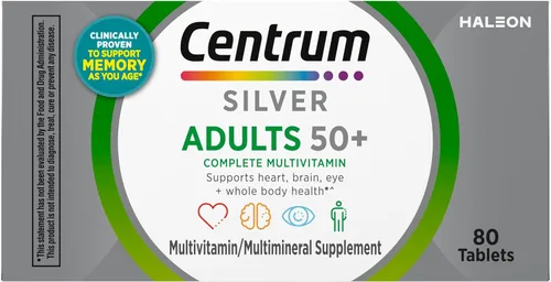 Vista 13 de Centrum Multivitamínico de plata para adultos de 50 años o más, 80 tabletas