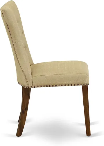 Vista 11 de East West Furniture DLGA3-AWA-03 - Juego de mesa de comedor de 3 piezas que contiene una mesa de cocina redonda con gotas y 2 sillas Parson, 42 x 42