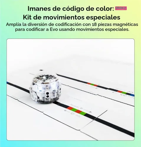 Vista 3 de Kit de Imanes de Código de Color Ozobot Movimientos Especiales, Herramienta de Aprendizaje de Programación Interactiva para Niños de 3 años