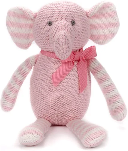 Vista 9 de FLUFFYFUN Oso de peluche azul 100% algodón orgánico de 6.5 pulgadas, animales de peluche para recién nacido Oso Azul