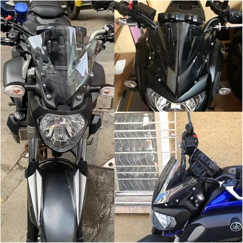 Vista 3 de Parabrisas compatible con MT-07 FZ-07 2014-2018 2019 2020, accesorios de motocicleta, deflectores de viento MT07 FZ07 FZ MT 07 09