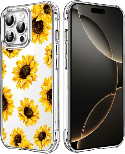 Vista 71 de Funda transparente de girasol compatible con iPhone SE 2022 SE 2020 7 8, funda trasera floral para niñas y mujeres, funda protectora transparente