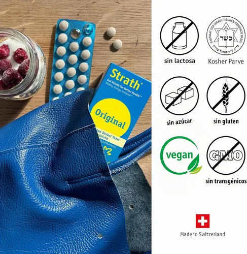 Vista 6 de Bio-Strath Tabletas de levadura nutricional Postbiótico de levadura herbaria fermentada Apoyo a la salud prebiótica e intestinal Bienestar