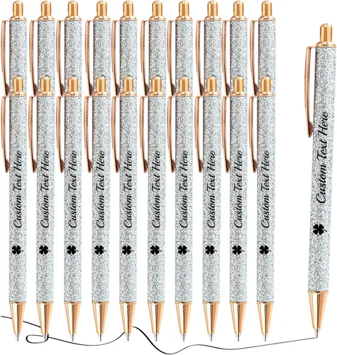 Vista 75 de Aolun 10 bolígrafos personalizados con nombre, bolígrafo retráctil con mensaje de texto para mujeres, enfermeras, escritura, cumpleaños, graduación
