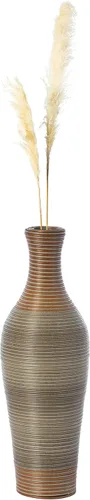 Vista 12 de Jarrón artificial de ratán de 38 pulgadas de alto en elegante color beige, pieza de declaración para decoración de sala de estar, entrada o pasillo