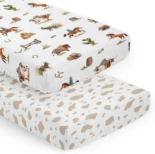 Vista 12 de Sweet Jojo Designs Sábanas bajeras para cuna (vaquero bohemio occidental) para niños, guardería infantil, habitación de niños pequeños, tamaño azul