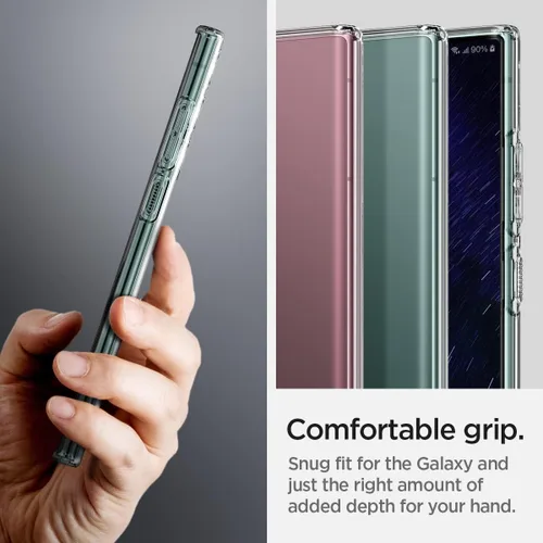 Vista 4 de Spigen Cristal líquido diseñado para Galaxy S22 Ultra Case (2022) - Cristal transparente