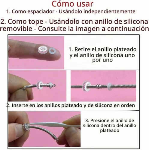 Vista 3 de Colgantes de clip de plata de ley para pulseras Pandora Azul (1 unidad)
