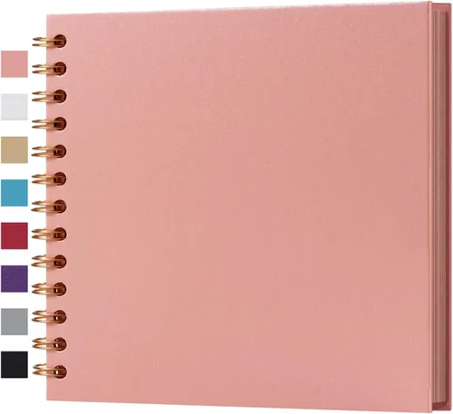 Vista 47 de potricher Álbum de Recortes DIY de 7 x 7 Pulgadas, 40 Páginas, Tapa Dura, Papel Kraft, Álbumes de Fotos para Recortes, Libro de Recuerdos para Bodas