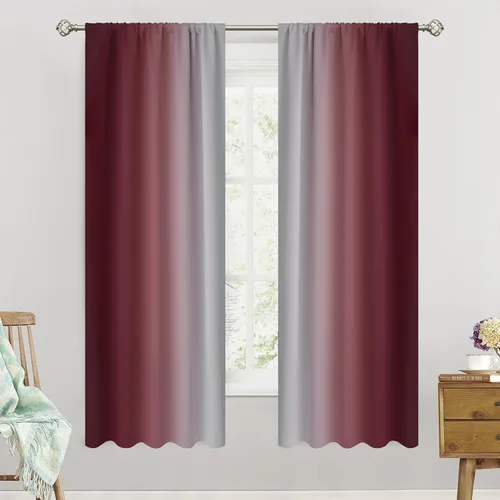 Vista 21 de SimpleHome Cortinas Pequeñas Negras Impermeables con Bolsillo para Barra Suave para Cocina, Cortinas Impermeables con Bolsillo para Barra