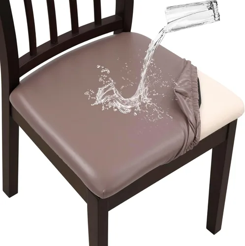 Vista 8 de YISUN Fundas elásticas para asiento de silla de comedor, fundas de asiento extraíbles y lavables para asiento de cocina, fundas de cojín protectoras