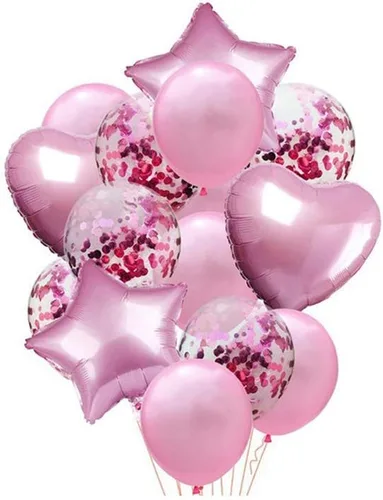 Vista 38 de 10 globos de papel de aluminio con forma de corazón de oro rosa, globos de helio, decoraciones de fiesta de cumpleaños, globos de boda para niños