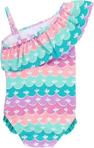 Vista 4 de RuffleButts - Traje de baño de una pieza con holanes para bebés o niñas pequeñas con protección solar FPS 50