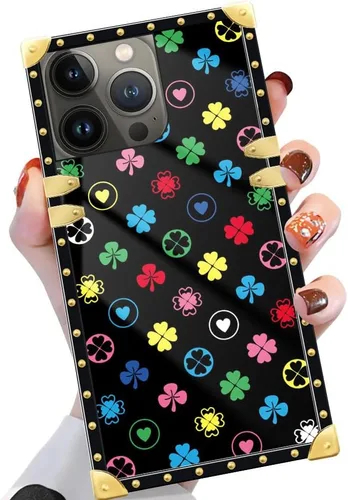 Vista 64 de Funda compatible con iPhone X/Xs, TPU suave de lujo y parte trasera de policarbonato duro para niñas y mujeres, funda protectora a prueba de golpes