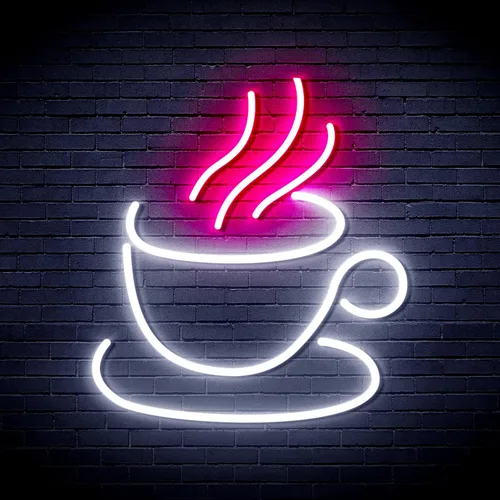 Vista 33 de AdvPro Señal de neón LED de silicona de la flexión del té o del café - azul - st16s33-fnu0410-b