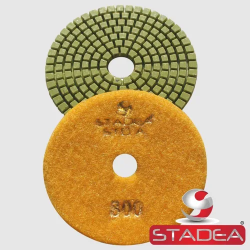 Vista 17 de Grit 50 4" Diamond Pulir Pads Premium Grado Mojado Flexible 3 MM Alto