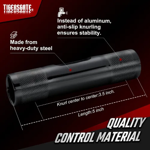 Vista 6 de Adaptador elevador de manillar negro, calza de manillar que cambia el diámetro de montaje de 1 a 1.25 pulgadas para modelos Harley