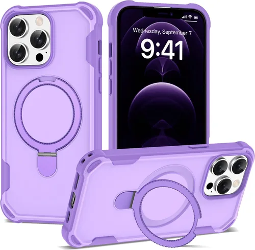 Vista 37 de Funda compatible con iPhone 12 y 12 Pro de 6.1 pulgadas con soporte de anillo magnético [protección militar contra caídas] [compatible con MagSafe]