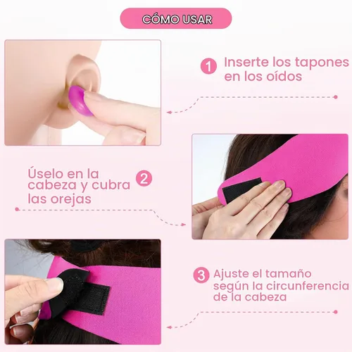 Vista 3 de Zhanmai 3 diademas de natación, 3 pares de tapones de silicona para los Bright