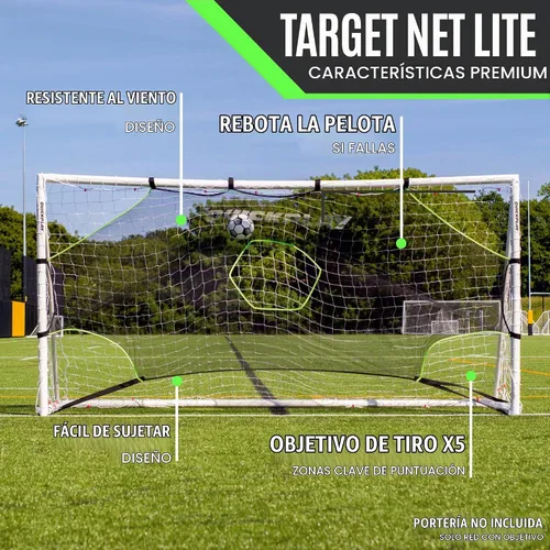 Vista 6 de QUICKPLAY Target Net Lite con 5 zonas de objetivo Practica disparos y precisión de pases Marco de portería de fútbol no incluido