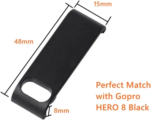Vista 3 de Tapa de batería de repuesto para puerta lateral GoPro 8, cubierta de batería de paso con puerto de carga tipo C, pieza de reparación, accesorios
