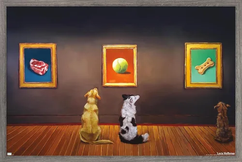 Vista 22 de Trends International Lucia Heffernan Art - Póster de pared de museo del perro, 22.375 x 34 pulgadas, versión enmarcada en negro Versión con marco