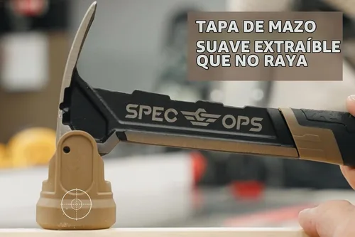 Vista 5 de Spec Ops Tools Martillo de Clavos, 16 Oz, Garra de Extracción, Cara Lisa, Agarre Absorbente de Impactos, 3% Donado a Veteranos