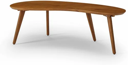 Vista 11 de Camaflexi Mesa de centro en forma abstracta moderna de mediados de siglo/madera/acabado negro