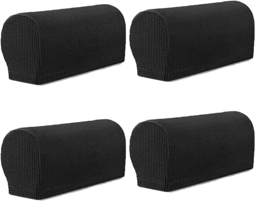 Vista 15 de vctops 4 fundas elásticas para reposabrazos de color sólido, antideslizantes, para sillas, sofá, sillón, fundas para sofá reclinable con pasadores