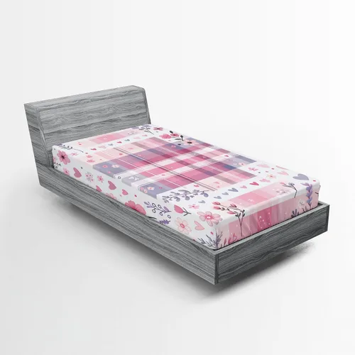 Vista 81 de Ambesonne Juego de sábanas bajeras veganas, ilustración de plátanos simétricamente alineados con patrón de frutas exóticas, funda de cama