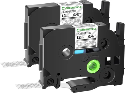 Vista 27 de GREENCYCLE Cinta para etiquetadora Brother P-Touch TZe-831 TZ-831 de 0.472 in 0.47 laminada TZe TZ Gold Tape para PT-D210 PT-D600 PT-H110 PT-1230, 2