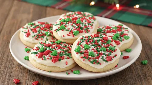 Vista 5 de NCS Gránulos comestibles en forma de árbol de Navidad – Decoración de cupcakes y galletas rojas y verdes, 7 onzas