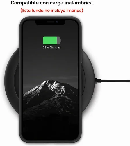 Vista 6 de TENDLIN Compatible con iPhone 12 Mini Funda de Grano de Madera con Textura de Fibra de Carbono Diseño de Cuero Híbrido Funda Negra