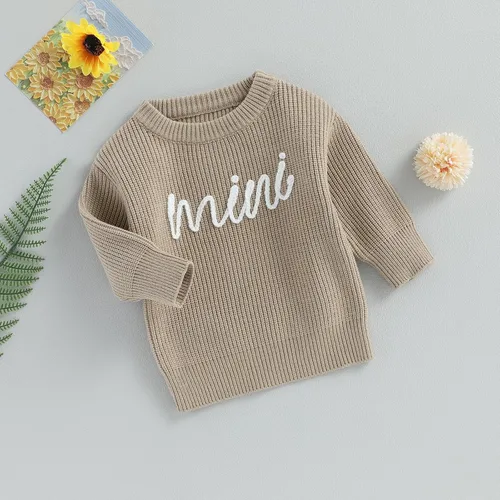 Vista 3 de Suéter de punto grueso para bebé, niña, niño, sudadera cálida de manga larga para otoño e invierno