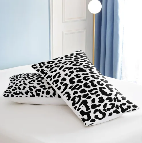 Vista 6 de Juego de funda de edredón con estampado de leopardo, tamaño King, suave, de lujo, suave, con guepardo, para niñas, estilo moderno, bohemio