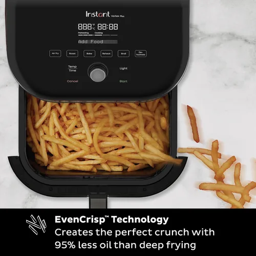 Vista 8 de Instant Pot Vortex Plus - Freidora de aire 6 en 1 de 6 cuartos de galón con Negro