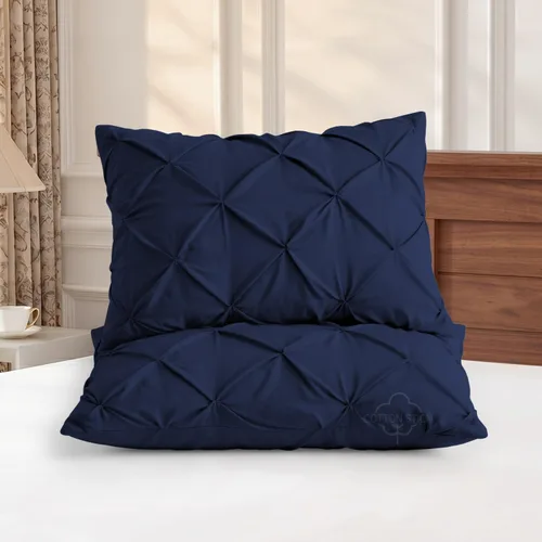 Vista 12 de COTTON STICH™ Juego de 2 fundas de almohada plisadas estándar de 20 x 26 pulgadas, algodón fresco suave y natural, fundas de almohada decorativas
