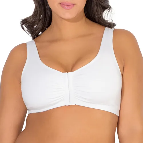Vista 23 de Fruit of the Loom Sujetador de algodón con cierre frontal múltiple para mujer