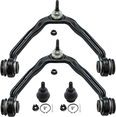 Vista 11 de Detroit Axle, (2) ensamble completo de junta de bola y brazo de control, posición: delantero superior chofer y pasajero, para ruedas de 6 orificios